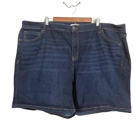 Lane Bryant Womens Flex Magic Waist Band Mid Rise Girlfriend Jean Shorts Plus 26 - Picture 2 of 8